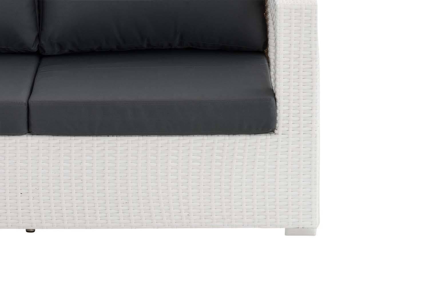 3er Sofa Honolulu eisengrau weiß-2