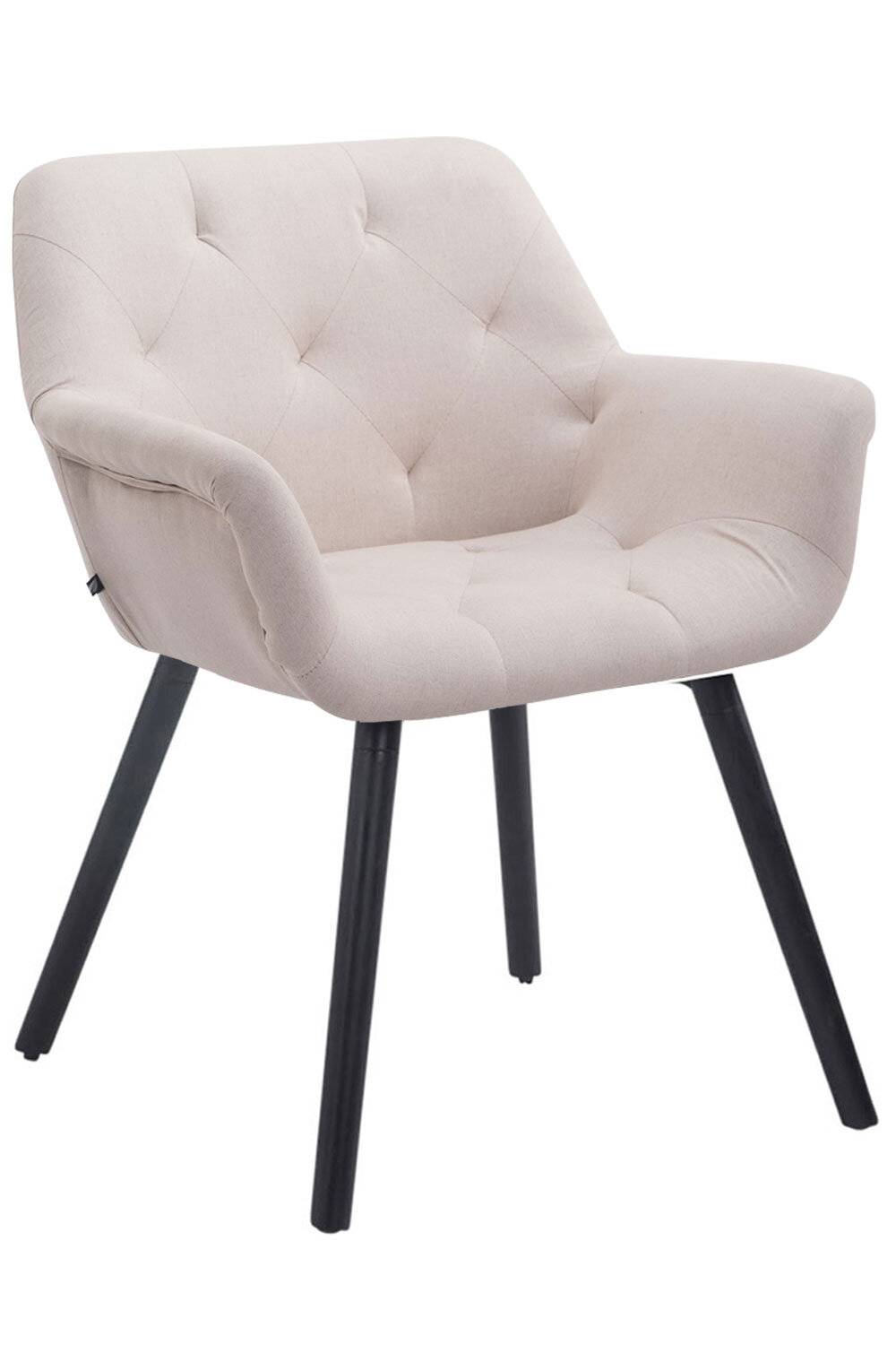 Besucherstuhl Cassidy Stoff Schwarz beige-0