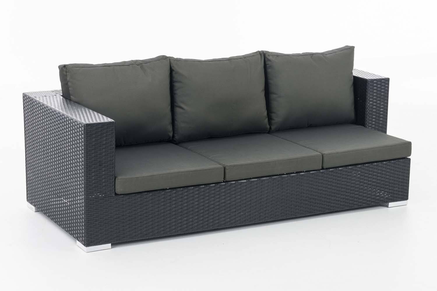 3er Sofa Provence anthrazit schwarz-1