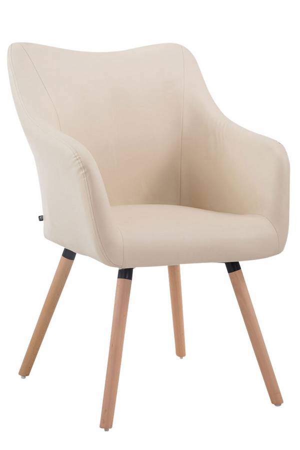 Besucherstuhl McCoy V2 Kunstleder natura (eiche) creme