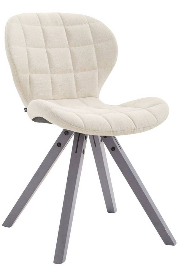 Besucherstuhl Alyssa Stoff Square grau creme