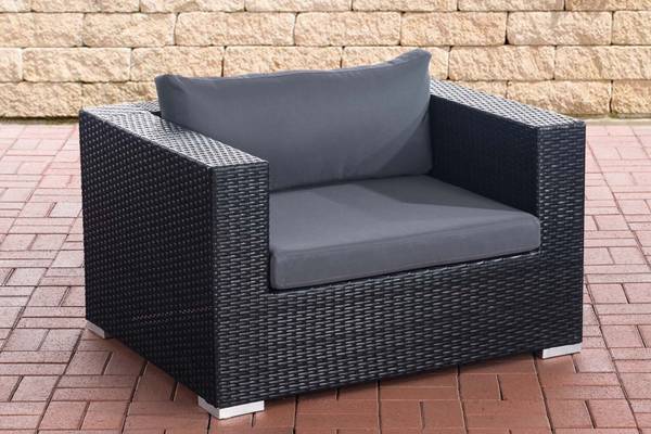 Sessel Casablanca eisengrau schwarz