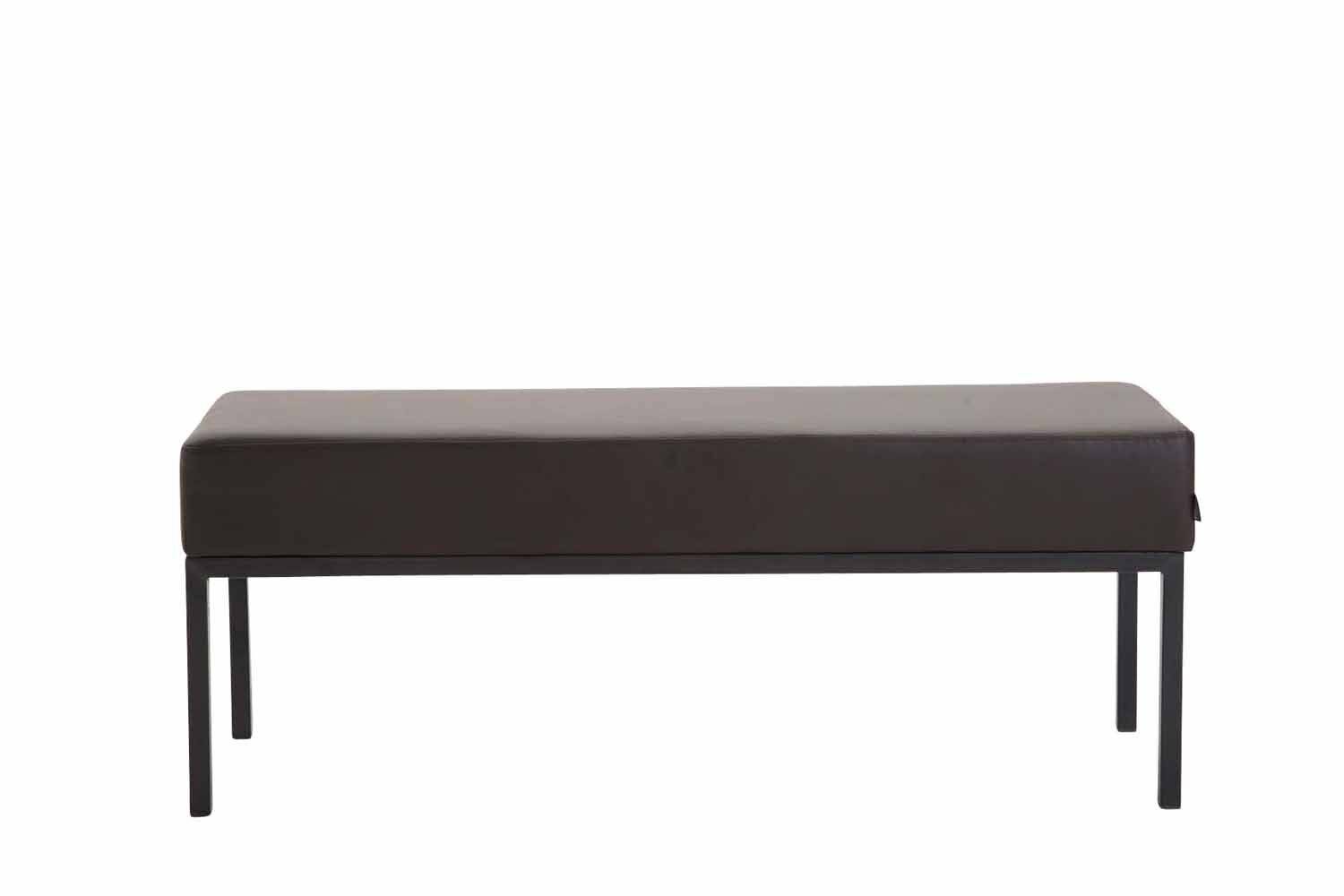 3er Sitzbank Newton Kunstleder schwarz braun-1
