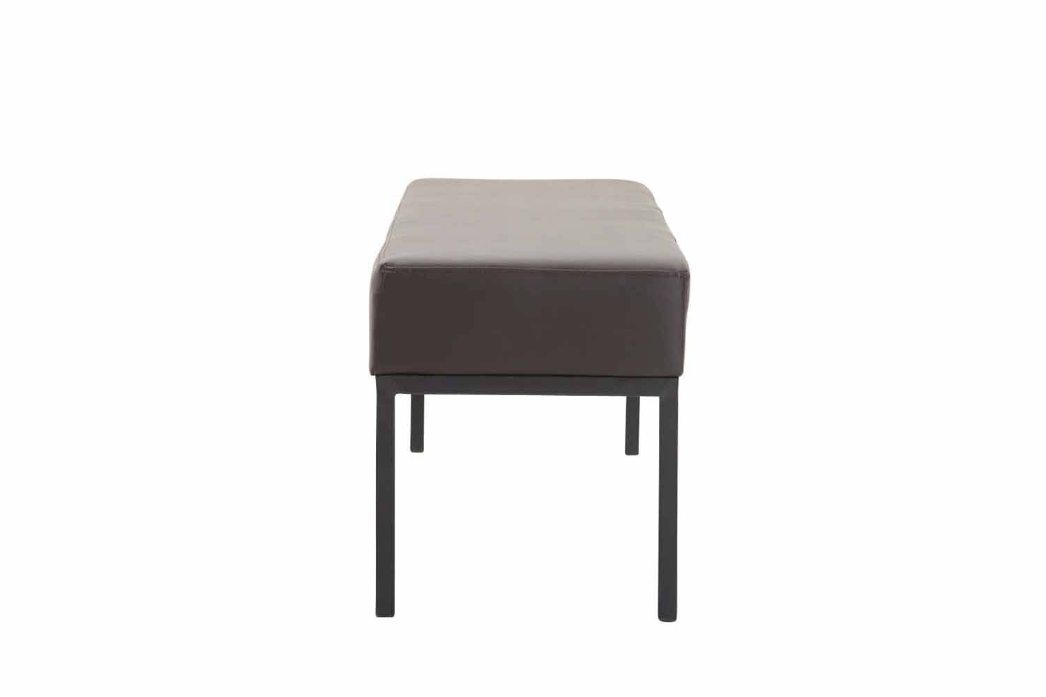 3er Sitzbank Newton Kunstleder schwarz braun-2