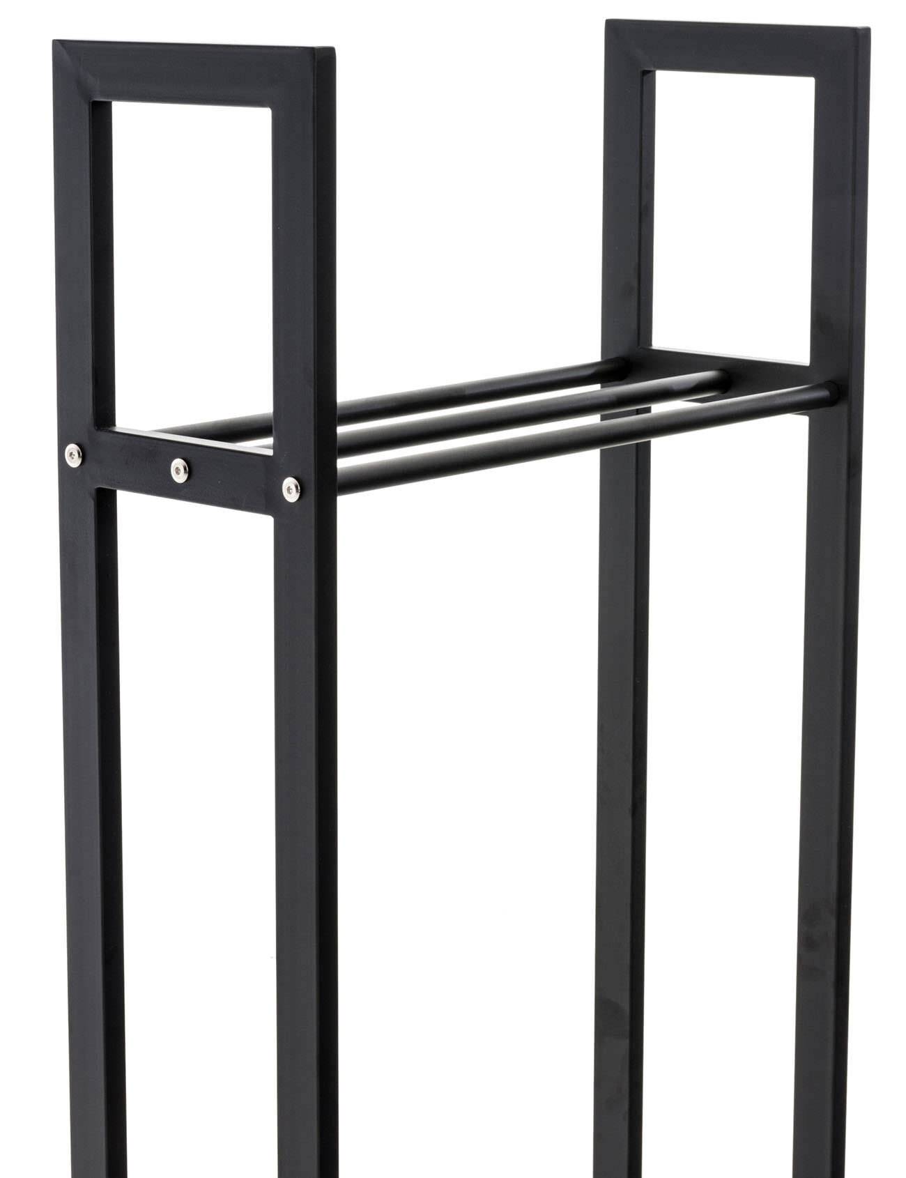 Kaminholzständer Snow 100x40x25 schwarz-4