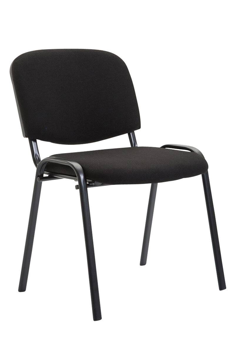 4er Set Besucherstuhl Ken Stoff schwarz-1