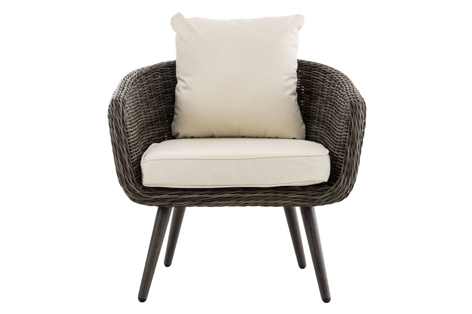 Sessel Ameland Rund cremeweiß 40 cm (Dunkelgrau) grau-meliert-1