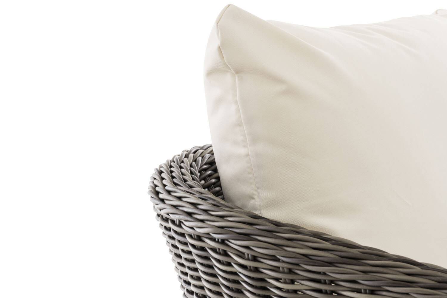Sessel Ameland Rund cremeweiß 40 cm (Dunkelgrau) grau-meliert-3