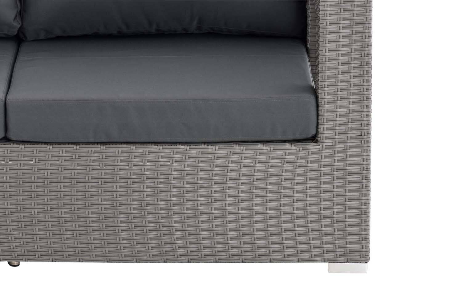3er Sofa Honolulu eisengrau grau-4