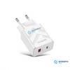 emissimo USB + USB-C Schnellladegerät Ladegerät bis 20 Watt PD20 Quick Charge Weiß