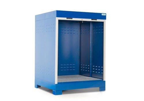 SteelSafe Gefahrstoffdepot D4, mit Rollladen, für 4 Fässer, 220 Liter-1