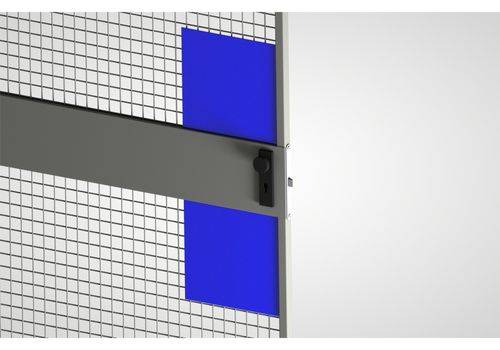 Trennwandsystem 9200, Wechselgarnitür mit Durchgreifschutz, ultramarinblau