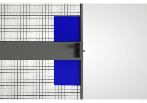 Trennwandsystem 9200, Wechselgarnitür mit Durchgreifschutz, ultramarinblau-1