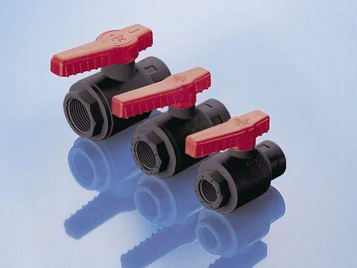 Kugelhahn für Fässer, aus PP, 3/4" Innengewinde für Zu- und Auslauf, NW 25 mm, VE = 3 Stück-0