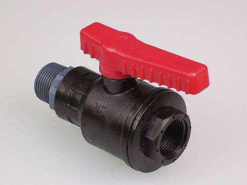 Kugelhahn für Fässer, aus PP, 3/4" Innengewinde für Zu- und Auslauf, NW 25 mm, VE = 3 Stück-2