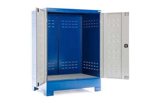SteelSafe Gefahrstoffdepot D2, mit Türen, für 2 Fässer auf Europalette-1