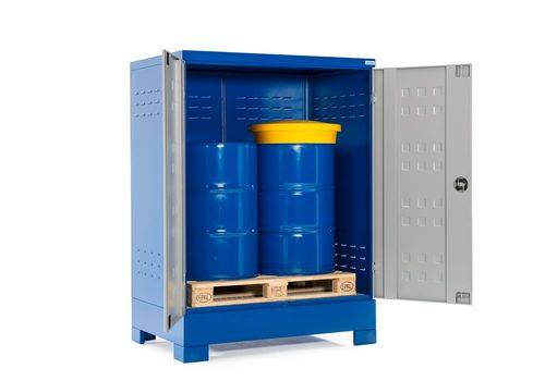 SteelSafe Gefahrstoffdepot D2, mit Türen, für 2 Fässer auf Europalette-3
