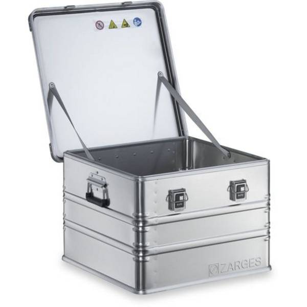 Zarges Aluminium-Transportkiste, K470, inkl. Gefahrgutzulassung, 600 x 600 x 410 mm