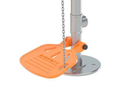 Fußpedal für Augenduschen, Kunststoff, orange, BR 870370-1