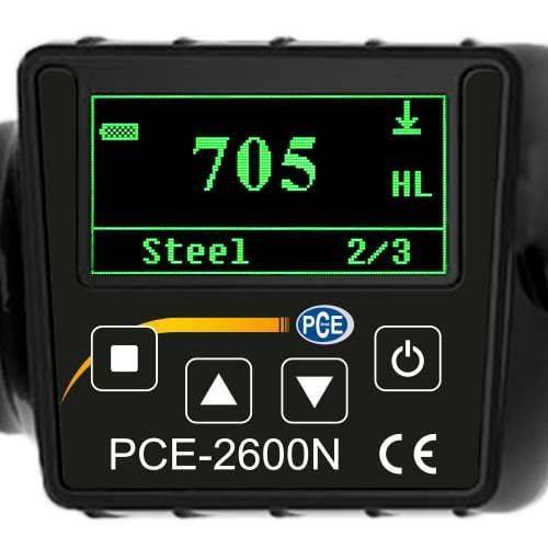 Ultraschall-Härtemessgerät PCE 2600N, für metallische Werkstoffe, HLD, HRC, HB, HV, HS, HRA, HRB-1