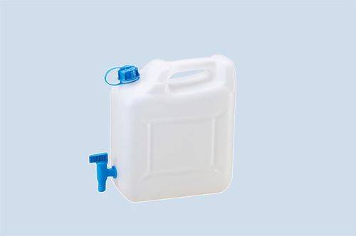 Wasserkanister ECO, 12 l ,naturfarbend, mit fest montierter Ablasshahn, VE = 5 Stück-4