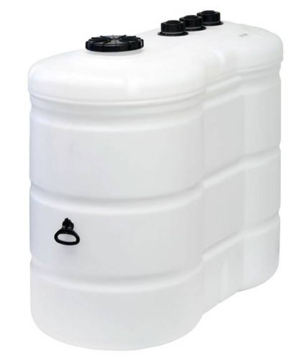 Doppelwandiger Kunststofftank, 1100 Liter, Füllstandanzeige, Entlüftung, Handloch 240 mm