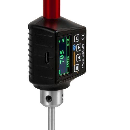 Ultraschall-Härtemessgerät PCE 2600N, für metall. Werkstoffe, HLD, HRC, HB, HV, HS, HRA, HRB + ISO-4