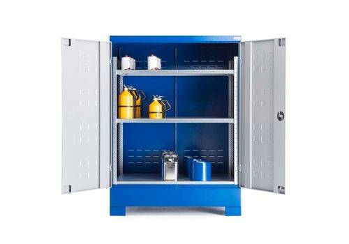 SteelSafe Gefahrstoffdepot D2, mit Türen und Stahlregal für Kleingebinde-3