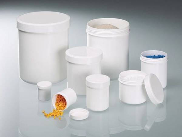 Verpackungsdose mit Schraubdeckel, aus PP, weiß, autoklavierbar, 250 ml, VE = 180 Stück