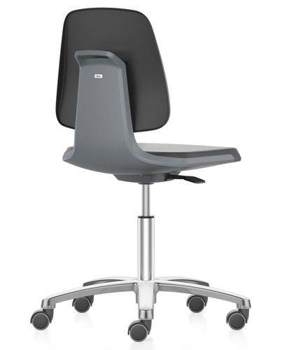 Bimos Labor- und Industriestuhl Smart, mit Sitzschale in anthrazit und bequemer PU-Polsterung-2
