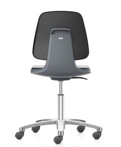 Bimos Labor- und Industriestuhl Smart, mit Sitzschale in anthrazit und bequemer PU-Polsterung-3