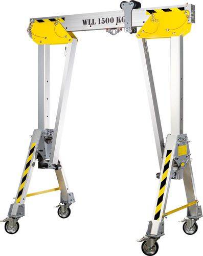 PLANETA Aluminium-Portalkran RLPK-S-6, Seitenteile fahrbar und klappbar, Tragfähigkeit 750 kg-0