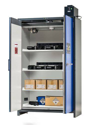 asecos Lithium-Ionen Akku-Ladeschrank, SmartStore-Pro, 4 Fachböden, B 1200 mm-1