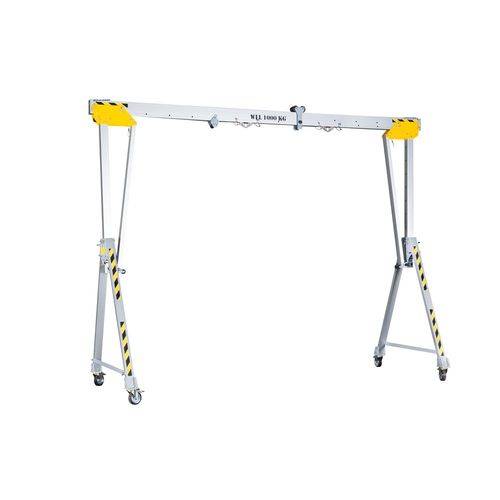 PLANETA Aluminium-Portalkran RLPK-M-4, Seitenteile fahrbar und klappbar, Tragfähigkeit 1250 kg-0