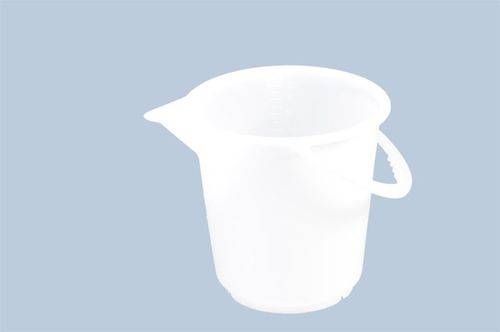 Industrie-Eimer aus Kunststoff, Volumen 10,5 l, rund, m. Ausguss, lebensmittelgeeignet, VE = 9 Stück-0