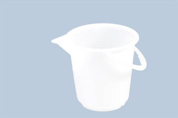 Industrie-Eimer aus Kunststoff, Volumen 10,5 l, rund, m. Ausguss, lebensmittelgeeignet, VE = 9 Stück