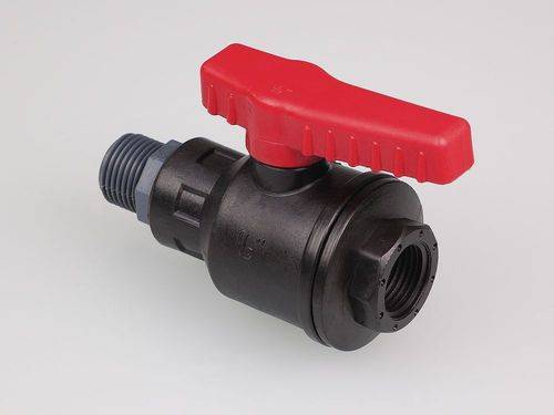 Kugelhahn für Fässer, aus PP, 1/2" Innengewinde für Zu- und Auslauf, NW 25 mm, VE = 3 Stück-3