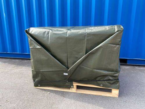 Gewebeplane aus Polyethylen mit Aluminiumösen, olivgrün, beidseitig laminiert, 180 g/m², 2 x 3 m-3