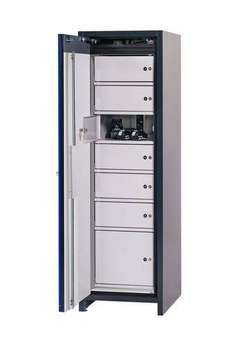 asecos Lithium-Ionen Akku-Ladeschrank, SmartStore-Core, 2.0-V, 7 Schließfächer, B 600 mm-0