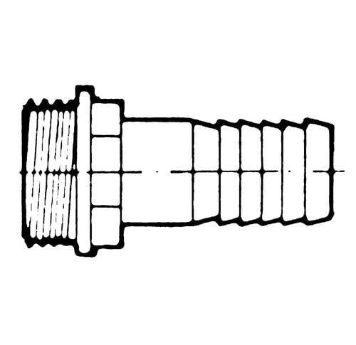 Schlauchtülle mit Außengewinde 1", VE = 10 Stück-1