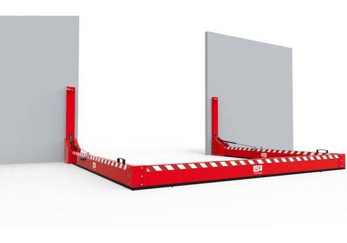 Schwenkbare Laderampenbarriere zum Schutz vor Gefahrstoffen und Hochwasser, 3000 x 300 mm-0