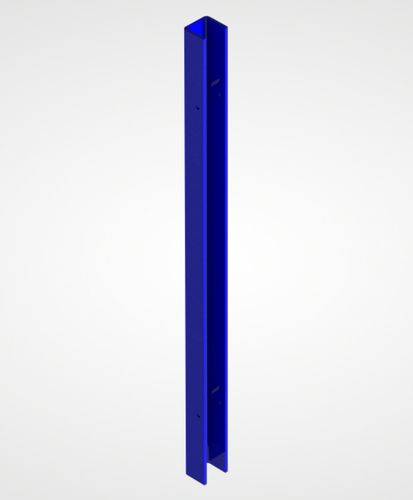 Trennwandsystem 9200, Wandanschlußprofil, ultramarinblau, H 650 mm-0
