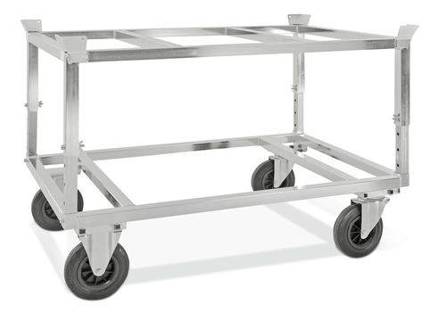 Fahrgestell KM für Euro-Paletten, verzinkt, H verstellbar 655-835 mm, 800 Kg, Rollen VG-0