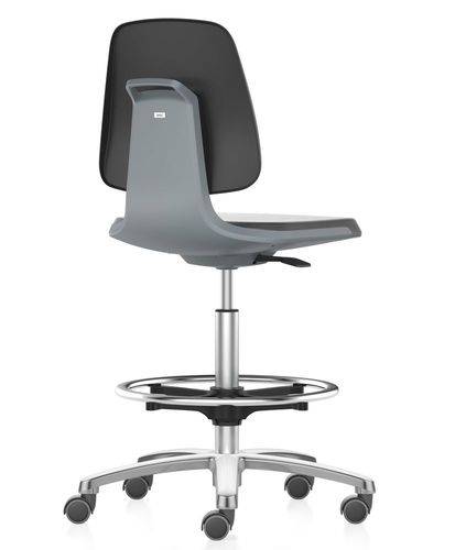Bimos Labor- und Industriestuhl Smart, mit Sitzschale schwarz, Sitzhöhe bis 810 mm, Komfort-Polster-0