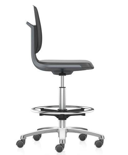 Bimos Labor- und Industriestuhl Smart, mit Sitzschale schwarz, Sitzhöhe bis 810 mm, Komfort-Polster-1