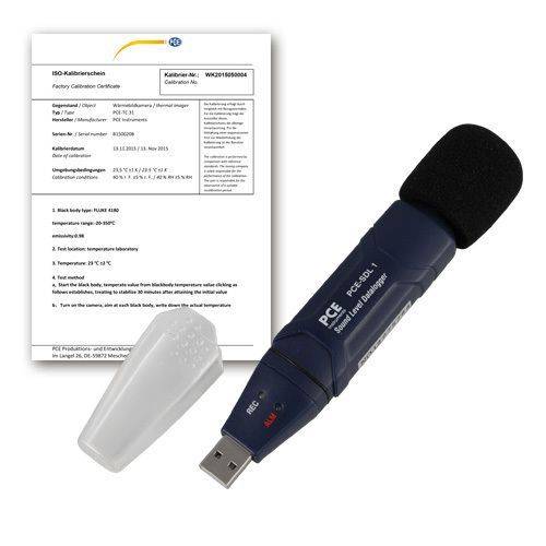 Mini-Schallpegelmessgerät PCE-SDL, Messbereich 30 - 130 dB + ISO-Zertifikat-0
