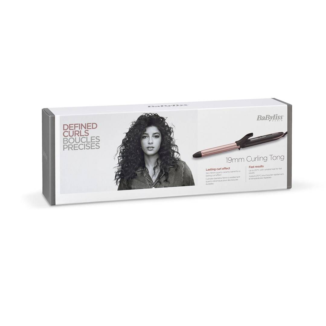 BaByliss 19 mm Curling Tong, Lockenstab, Warm, trockenes Haar, 160 °C, 210 °C, Schwarz, Rosa-Goldfarben-8