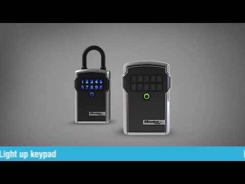 MasterLock Bluetooth-Schlsselkasten - Select Access Smart - Wandmontage, Wandtresor, Grau,-2