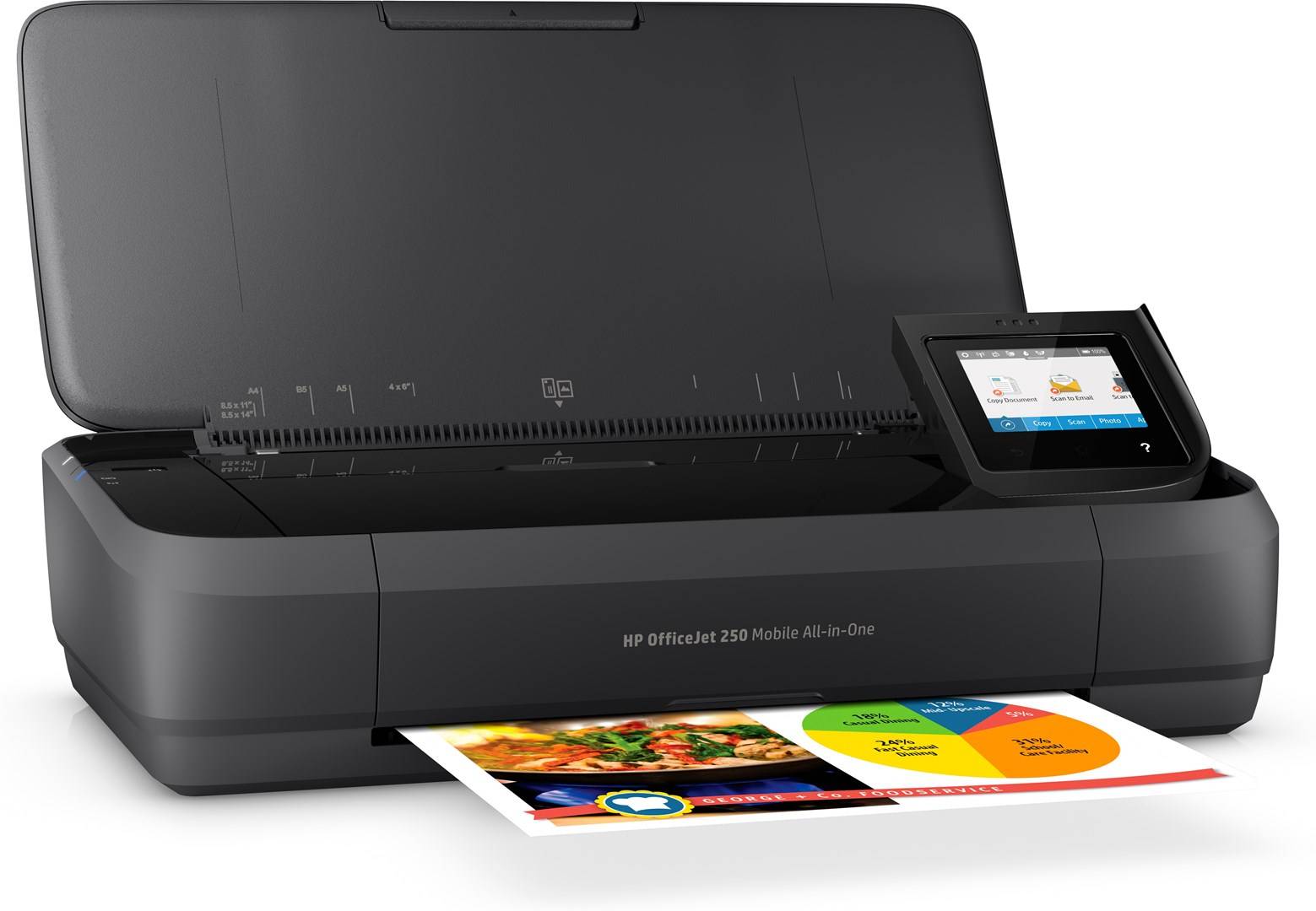 HP OfficeJet 250 Mobiler All-in-One-Drucker, Thermal Inkjet, Farbdruck, 4800 x 1200 DPI, A4, Direktd-3