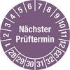 Mehrjahresplakette Nächster Prüftermin Dokumentenfolie Ø 20 mm 28 - 33 violett. H. Marahrens Sicherheits- |
